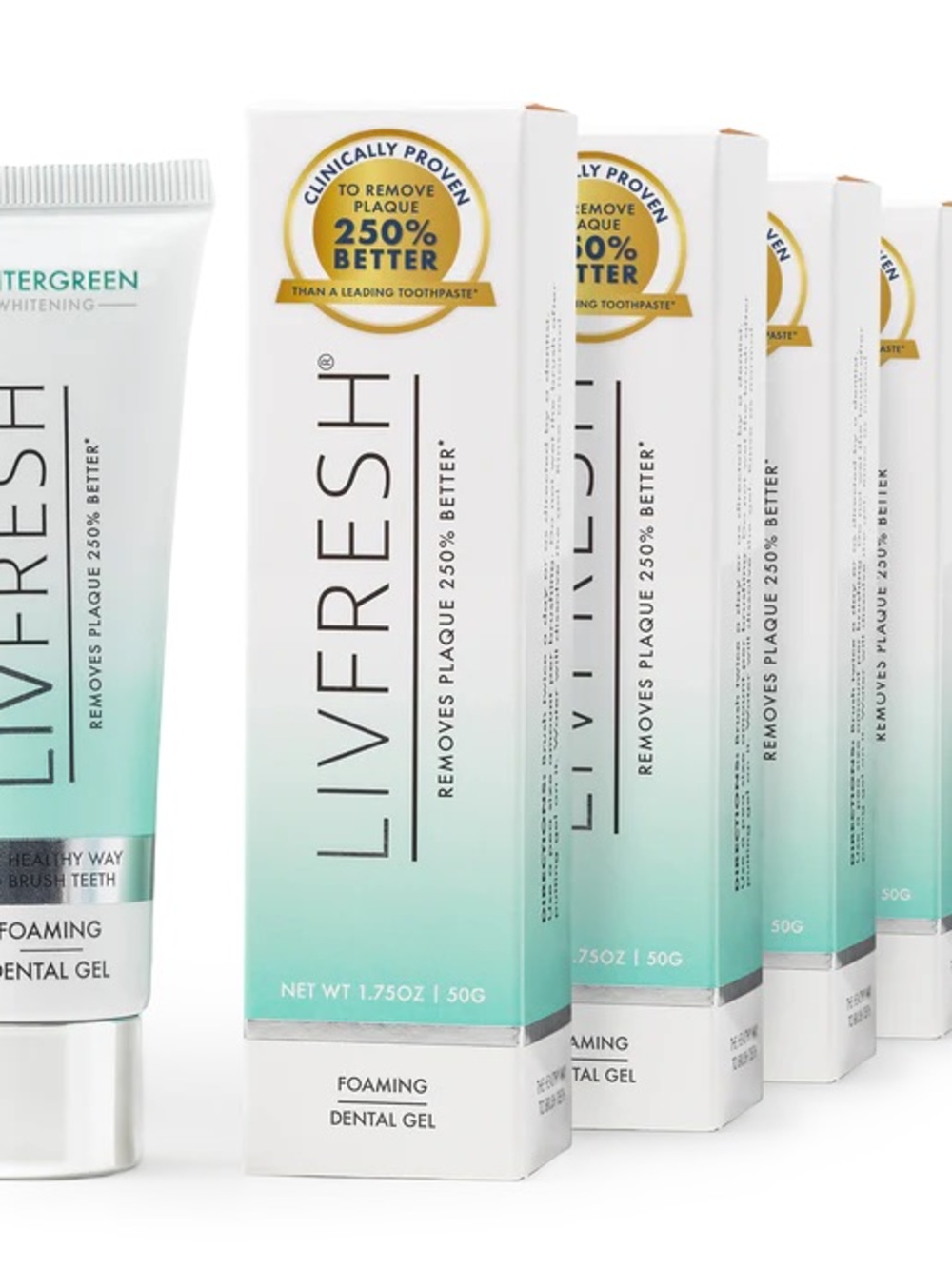 2 pack set LivFresh Foaming Dental Gel - wintergreen dentist fave toothpaste 💕